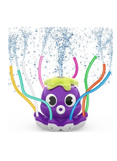 Outdoor Water Spray Sprinkler for Kids and Toddlers, Summer Outside Toys Backyard Games with 8 Wiggle Tubes, Attaches to Garden Hose Splashing Fun Toys for 3 4 5 6 7 8 Year Old Boys Girls Gift