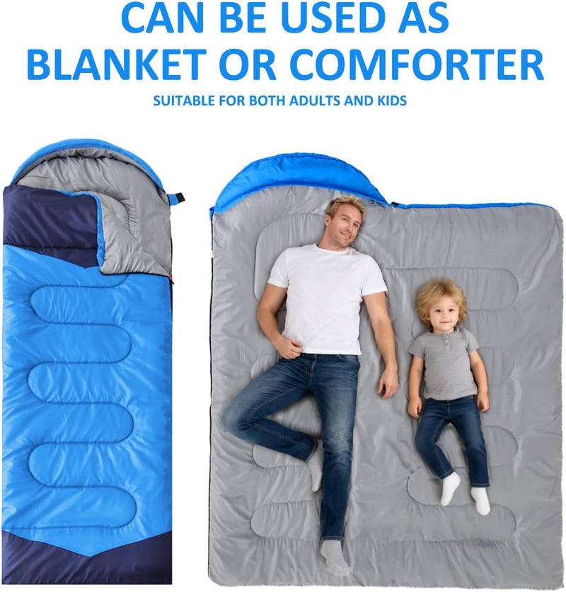 oaskys Camping Sleeping Bag - 3 Season Warm & Cool Weather - Summer Spring Fall Lightweight Waterproof for Adults Kids - Camping Gear Equipment, Traveling, and Outdoors - Image 3