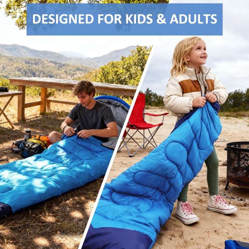oaskys Camping Sleeping Bag - 3 Season Warm & Cool Weather - Summer Spring Fall Lightweight Waterproof for Adults Kids - Camping Gear Equipment, Traveling, and Outdoors - Image 5