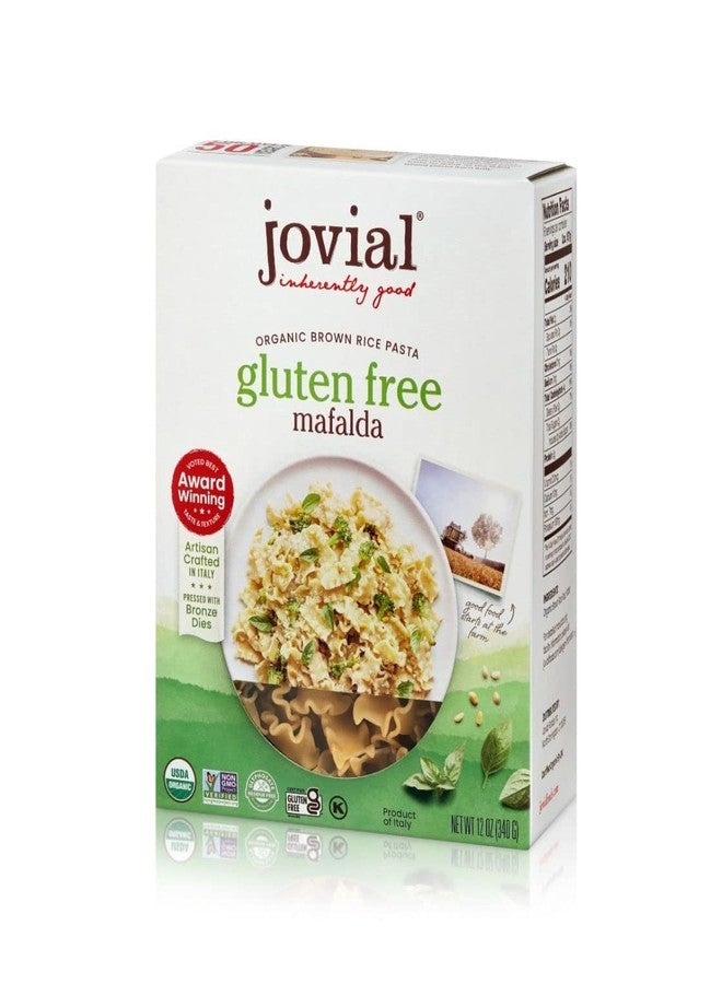 Jovial 100% Organic Gluten Free Brown Rice Mafalda - Mafalda Pasta Noodles, Healthy Pasta, Whole Grain Pasta, Organic Pasta, Gluten Free, Dairy Free, Cooks Firm, Made in Italy - 12 Oz - Image 1
