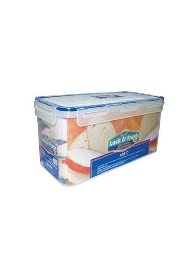 ARISTO Plastic Air Tight Kitchen Container/Box with Dry Storage System, 6070 Ml, Standard, Transparent, (32 x 15 x 19 CM)