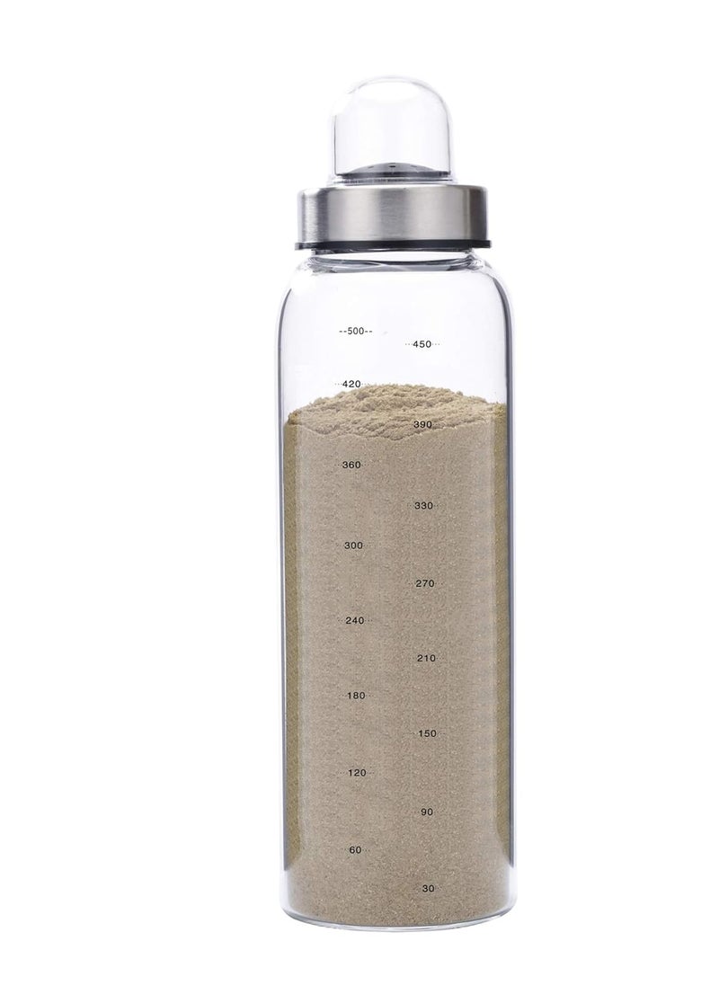 Femora Femora Borosilicate Glass Spice Jar for Kitchen Storage and Organizer 500Ml Clear Free Replacement of Lids  - Image 4