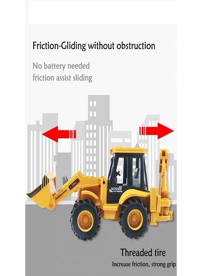 UKAXA Kids New Plastic Unbreakable Construction Vehicles Pretend Play Toy Trucks Bulldozer Play Set Building Vehicles Set for Kids (Multi) - Image 3