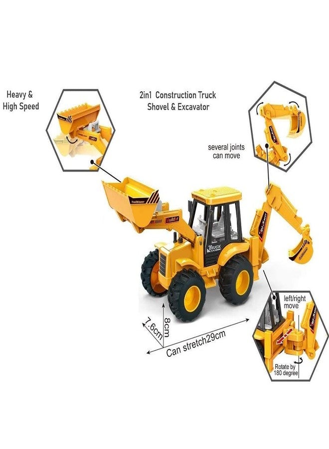 UKAXA Kids New Plastic Unbreakable Construction Vehicles Pretend Play Toy Trucks Bulldozer Play Set Building Vehicles Set for Kids (Multi) - Image 4