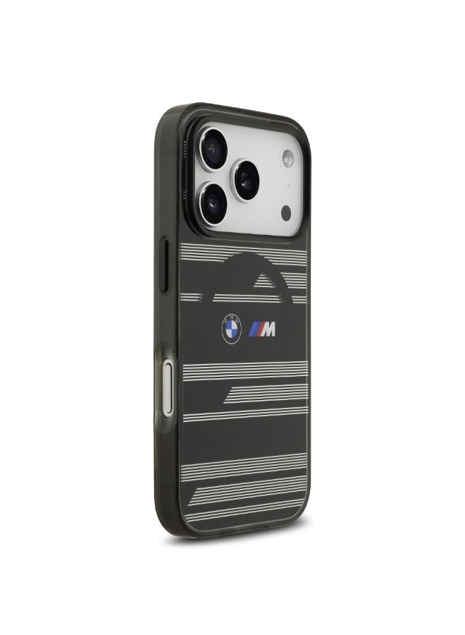 BMW iPhone 17 Pro MagSafe Case Transparent IML Cover With Metal Buttons & Line Designs - Image 4