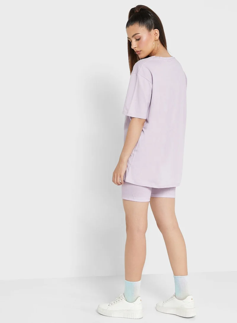 Ginger Short Sleeve Graphic Tee & Shorts Set