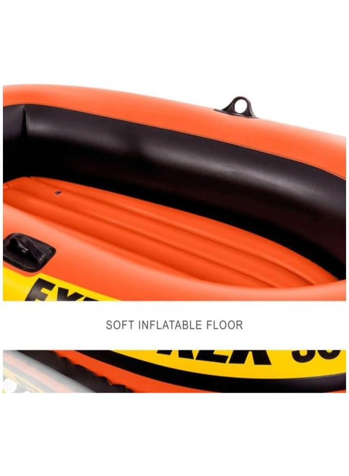 انتكس مجموعة القارب اكسبلورر 300 القابل للنفخ مع مجاذيف ومنفاخ ل3 أشخاص بحجم 211×117×41 سم.، فينيل - Image 3