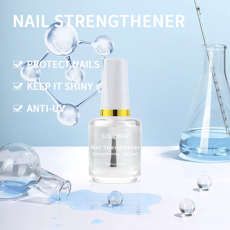 SULLMAR 4in1 Nail Hardener Nail Strengthener Nail Rescue Calcium Primer for Thin Nails Growth Nail Repair Nail Care Kit with Cuticle Oil Cuticle Remover Gel Cream - Image 5