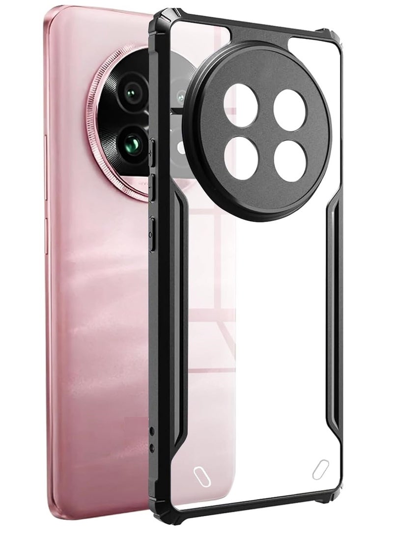 Honor X9c 5G Clear Hard PC Back Cover Case with Shockproof Premium TPU Black Border 360 Degree Impact Resistant Camera lens Protection Transparent Cover For Honor X9c 5G - Image 1