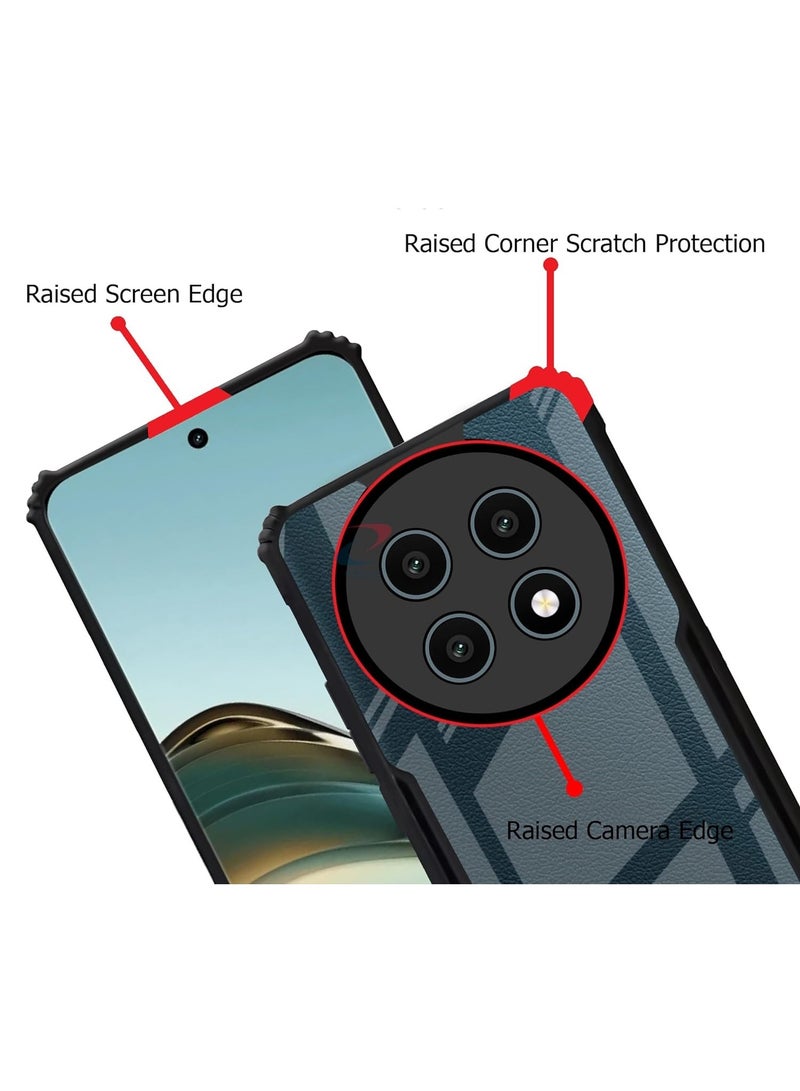 Honor X9c 5G Clear Hard PC Back Cover Case with Shockproof Premium TPU Black Border 360 Degree Impact Resistant Camera lens Protection Transparent Cover For Honor X9c 5G - Image 5