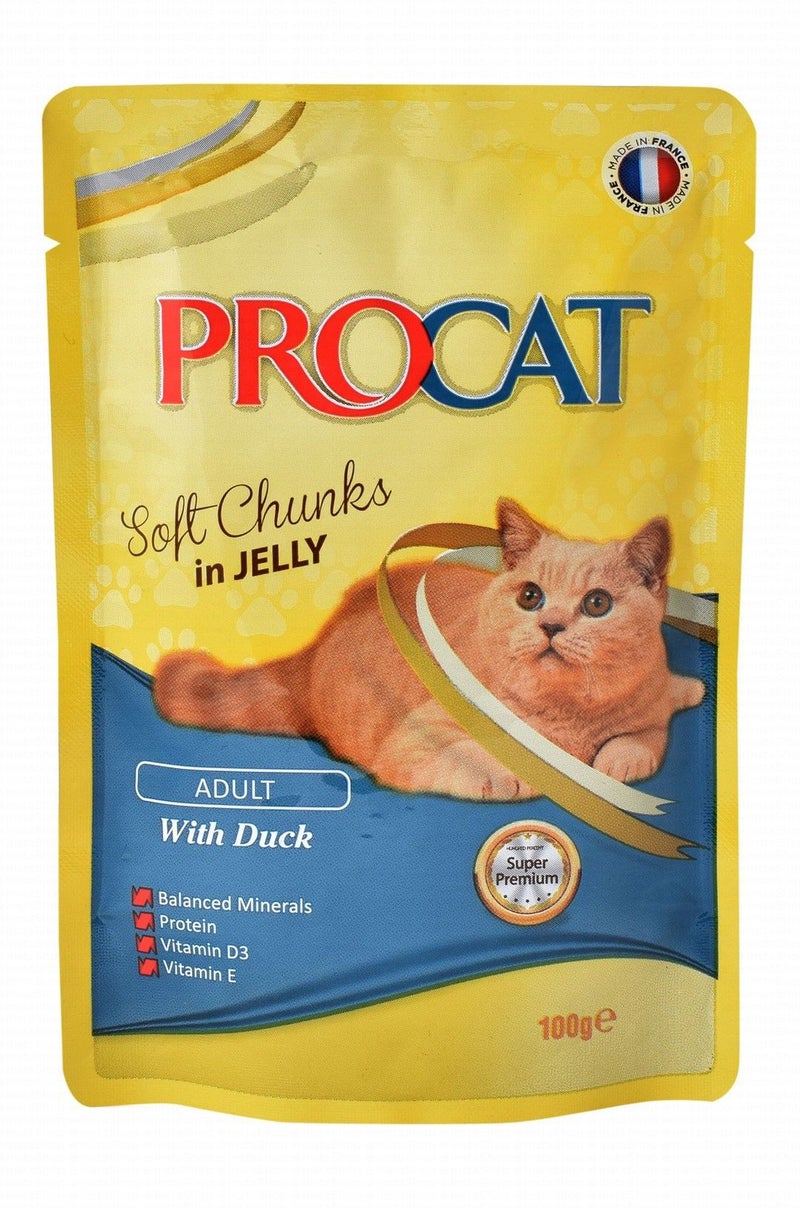 PROCAT Wet Cat Food with Duck for Adult Cats - 100 gr - Image 1