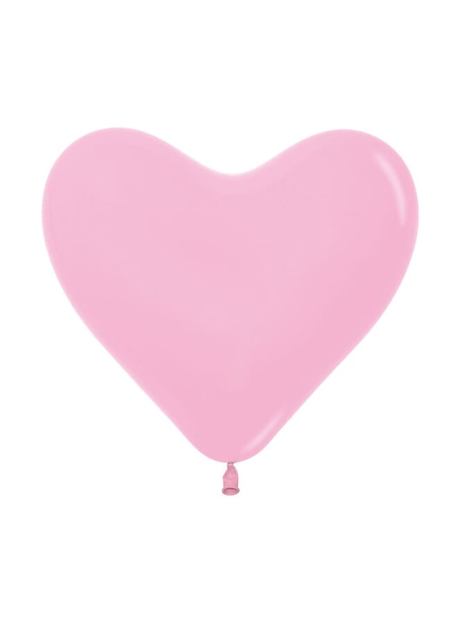 Party Time 50 Piece Heart Shape Fashion Ballons 6Inch pink - Image 2