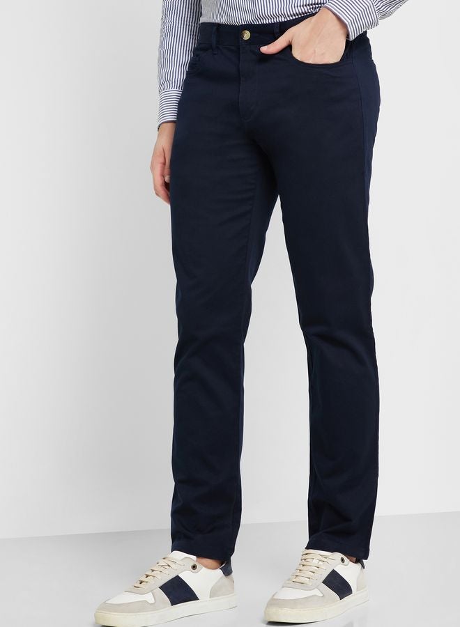 Thomas Scott Men Black Easy Wash Sustainable Chinos Trousers - Image 1