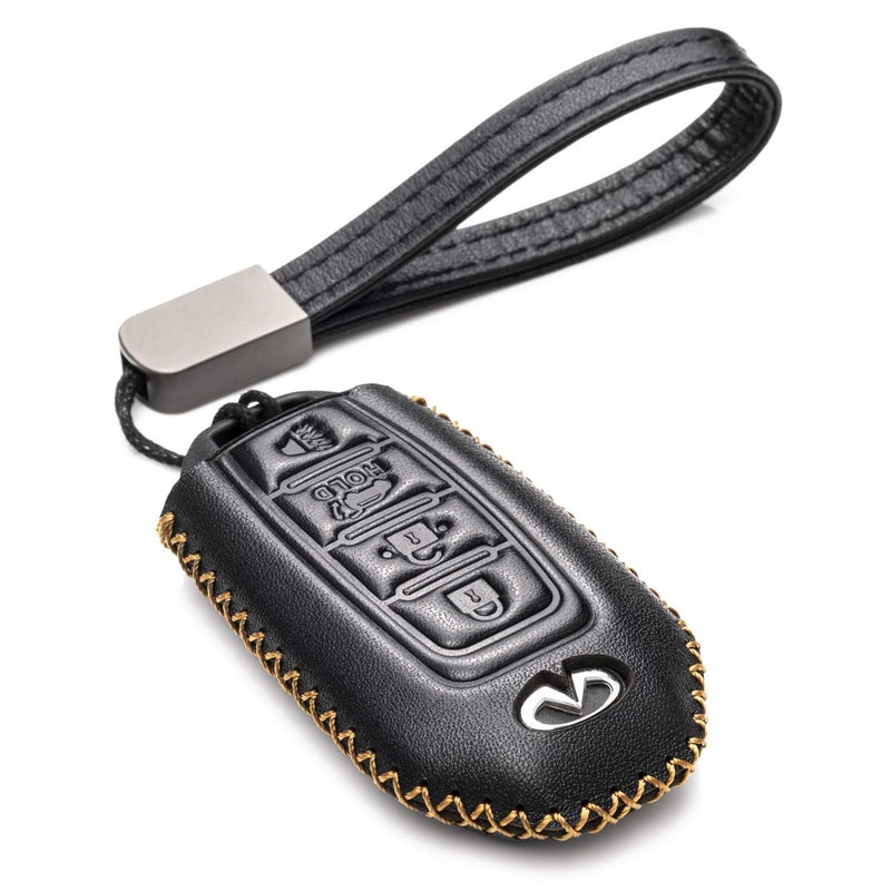 غطاء واقي ذكي من جلد فيتوديكو متوافق مع إنفينيتي QX50 QX55 QX60 Q50 2018 2026 موديلات 4 أزرار أسود