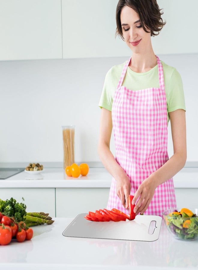 SENONAPO 3 Pcs Stainless Steel Cutting Board 304 Stainless Steel Double Sided Metal Cutting Board with 3 Cleaning cloth for Kitchen Meat Fruit Vegetable for Dishwasher (13.4"x9.1",11.8"x7.9",9.4"x5.9") - Image 4