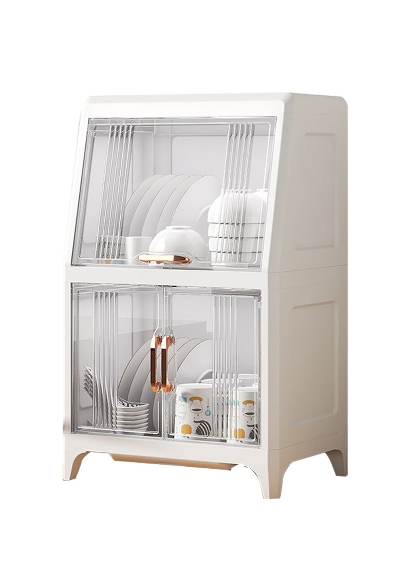 Sharpdo - Home Kitchen Dish Storage Cabinet Cabinet Storage Rack 40*28*63cm - Image 1