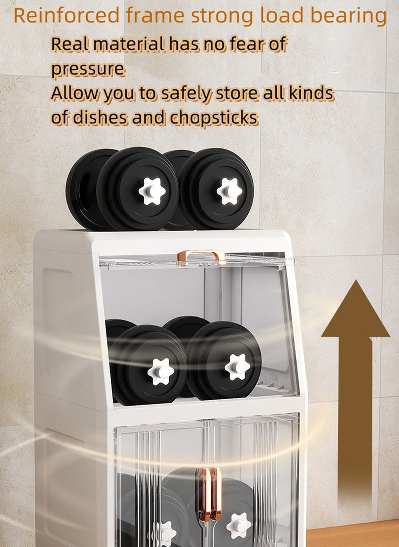 Sharpdo - Home Kitchen Dish Storage Cabinet Cabinet Storage Rack 40*28*63cm - Image 1