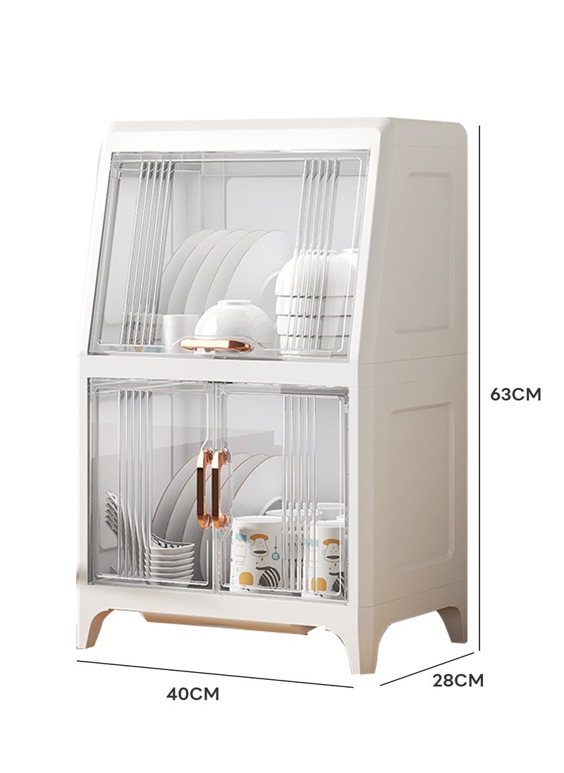Sharpdo - Home Kitchen Dish Storage Cabinet Cabinet Storage Rack 40*28*63cm - Image 1