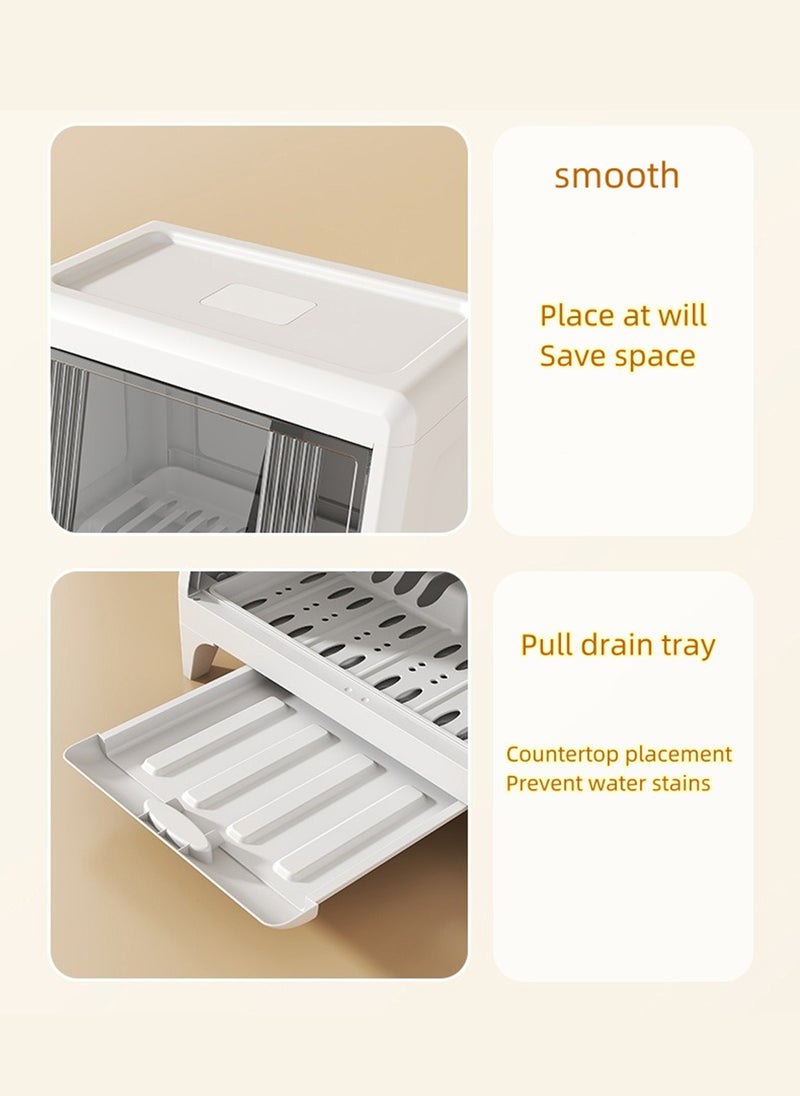 Sharpdo - Home Kitchen Dish Storage Cabinet Cabinet Storage Rack 40*28*63cm - Image 1