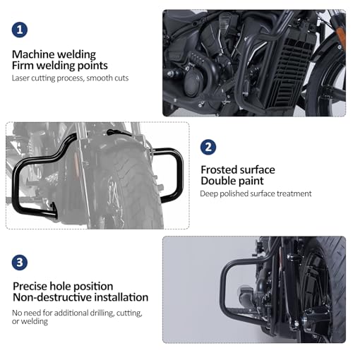 XIDAODIT Highway Crash Bars Engine Guard Compatible with Indian Sport Scout/Bobber/Classic/101 Scout 2025 Model (Including Limited + Tech Models) - Image 3