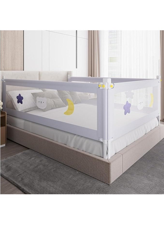 SKY-TOUCH - Bed Rail for Toddlers 1.8m, Baby Bed Rail Guard Infants Safety Bed Guardrail Adjustable Height, Upgraded seamless reinforced safety fence protector baby crib rail guardrail - Image 1