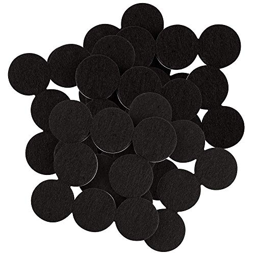 Now & Zen Self Adhesive Round Furniture Felt Pads for Hard Surfaces - Non-Scratch Heavy Duty Furniture Leg Guards (28 MM - Pack of 12, Black) - Image 3