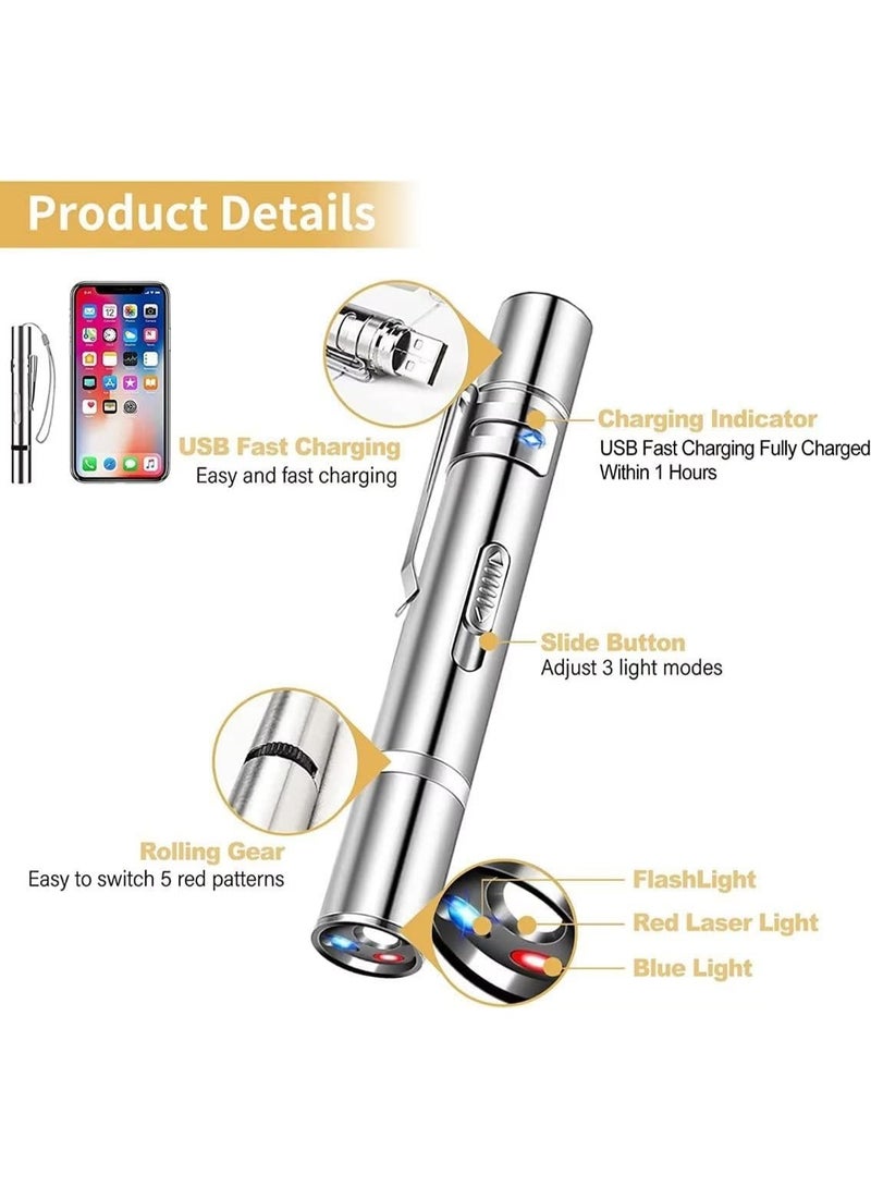 Altheqa Laser Pointer,Cat Laser Pointer Red LED Light Pointer Cat Toys for Indoor Cats Dogs, Long Range 3 Modes Lazer Projection Playpen ,USB Recharge Pointer - Image 2