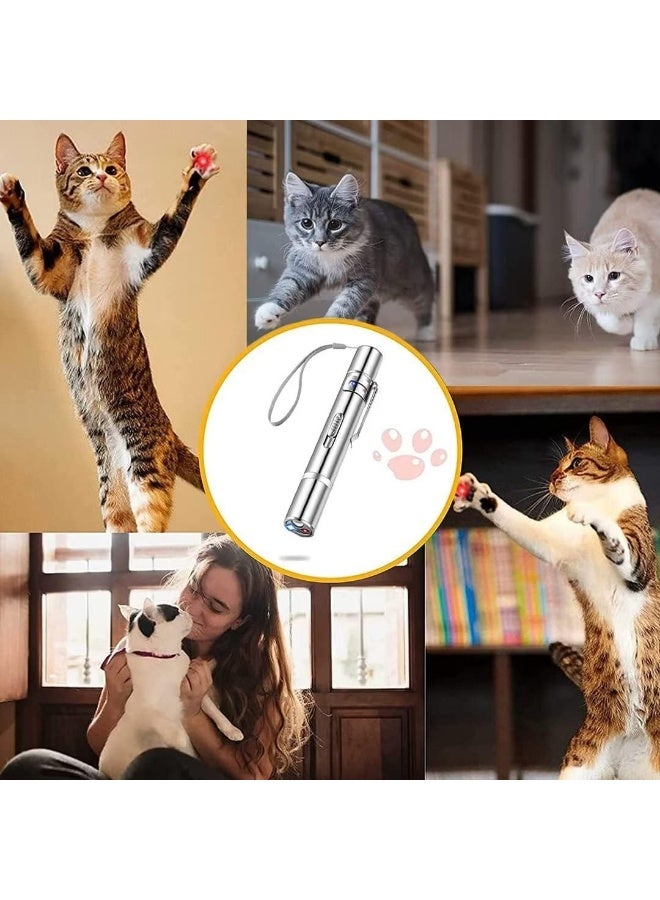 Altheqa Laser Pointer,Cat Laser Pointer Red LED Light Pointer Cat Toys for Indoor Cats Dogs, Long Range 3 Modes Lazer Projection Playpen ,USB Recharge Pointer - Image 5