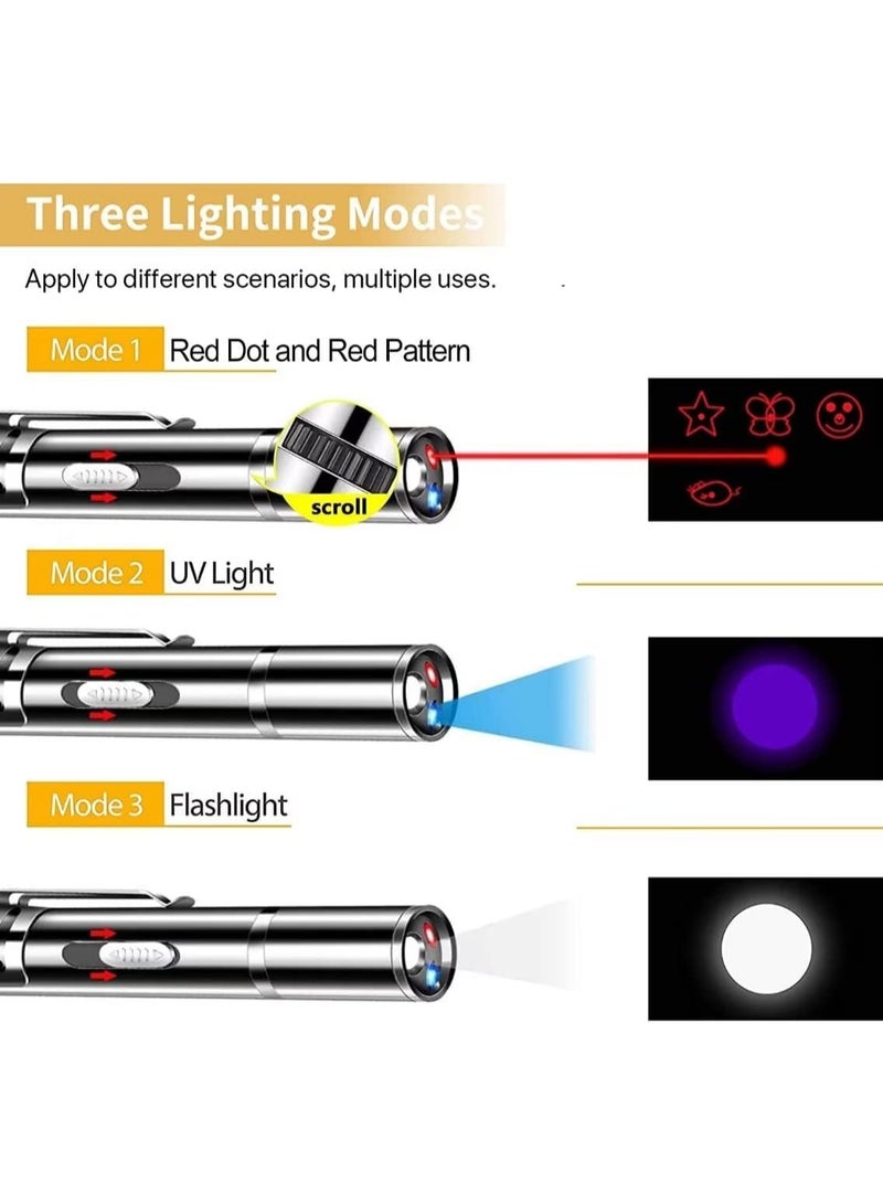 Altheqa Laser Pointer,Cat Laser Pointer Red LED Light Pointer Cat Toys for Indoor Cats Dogs, Long Range 3 Modes Lazer Projection Playpen ,USB Recharge Pointer - Image 3