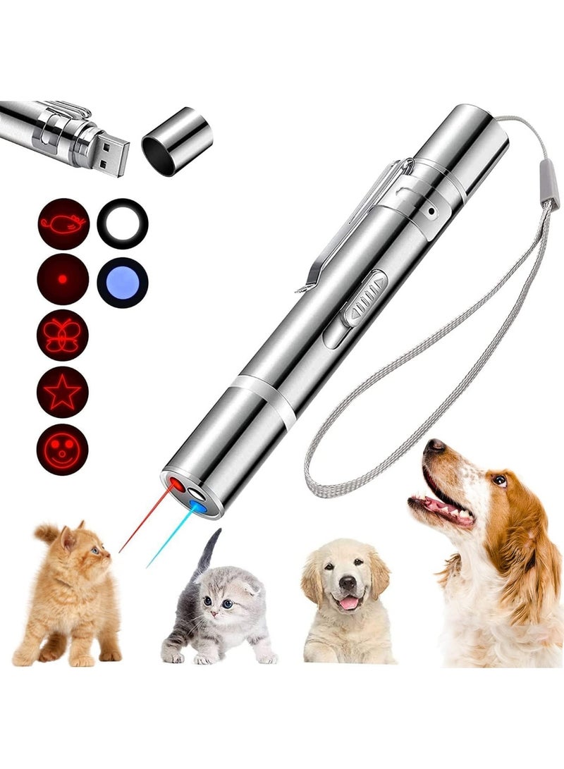 Altheqa Laser Pointer,Cat Laser Pointer Red LED Light Pointer Cat Toys for Indoor Cats Dogs, Long Range 3 Modes Lazer Projection Playpen ,USB Recharge Pointer - Image 1