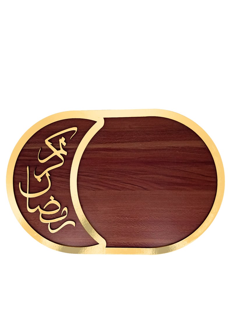 Generic Set of 2 decorated snack plates - laser wood  - Image 3