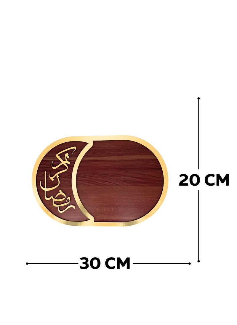 Generic Set of 2 decorated snack plates - laser wood  - Image 4