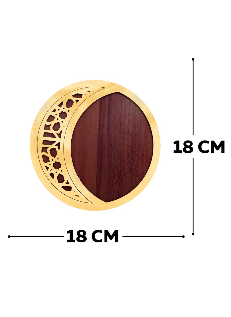 Generic Set of 2 decorated snack plates - laser wood  - Image 5