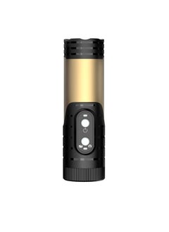 Generic 4K Bike Motorcycle Helmet Camera, WIFI Flashlight Camera With Rechargeable Battery, DV Camera Camcorder With Wide Angle Lens, Outdoor Action Camera For Motorcycle Helmet, (4K Gold)  - Image 1