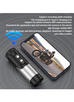 Generic 4K Bike Motorcycle Helmet Camera, WIFI Flashlight Camera With Rechargeable Battery, DV Camera Camcorder With Wide Angle Lens, Outdoor Action Camera For Motorcycle Helmet, (4K Gold)  - Image 3