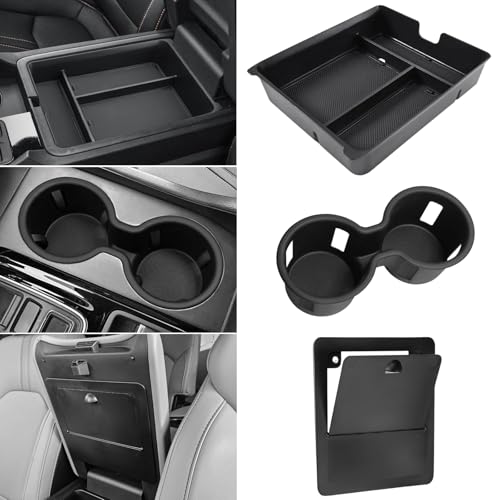Qlhshop 3Pcs Center Console Organizer Tray for 2026 Honda Passport Trailsport/2023 2024 2025 Honda Pilot/Ridgeline/Interior Accessories - Center Console Cup Holder Insert & Hidden Armrest Storage Box - Image 1