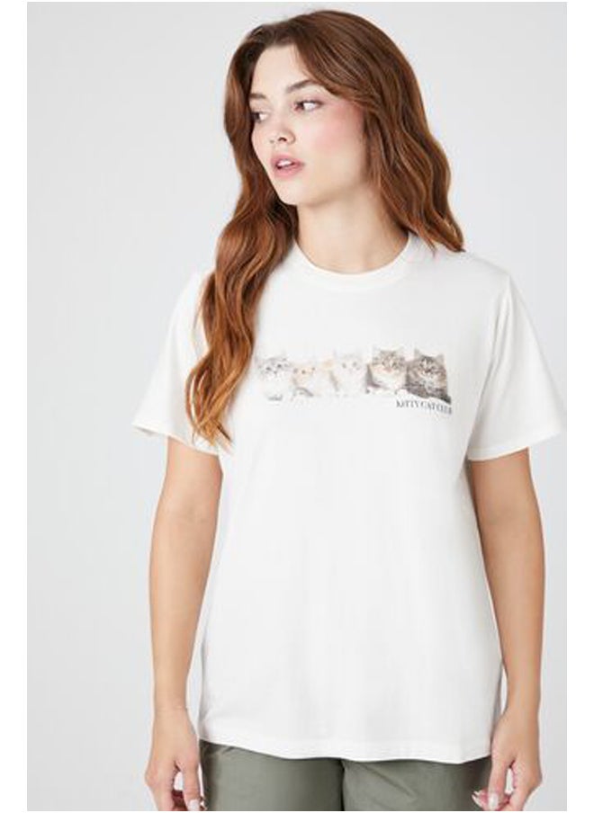 FOREVER 21 - Kitty Cat Club Graphic Tee - Image 1