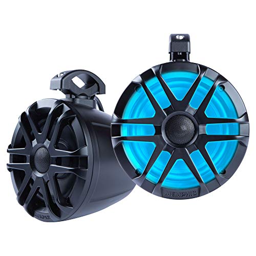 Memphis Audio MXA62PS 6.5" LED Coaxial Powerports Speaker Pods for Roll Bars, Black with LED - Image 1