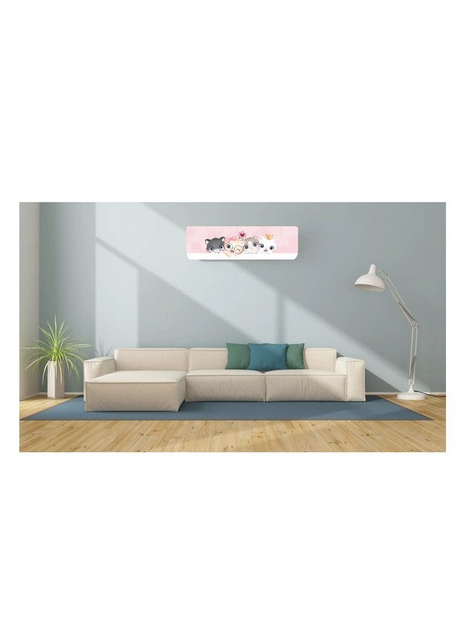 DARSHANAM WORLD غطاء تكييف هواء مصمم جميل من دارشنام وورلد من البوليستر لوزن 1.5 طن / غطاء غبار تكييف مطبوع بتصميم قابل للطي للداخلية وجميع أنواع تكييف الهواء المنفصل (97 × 31 × 21.5 سم) - Image 5