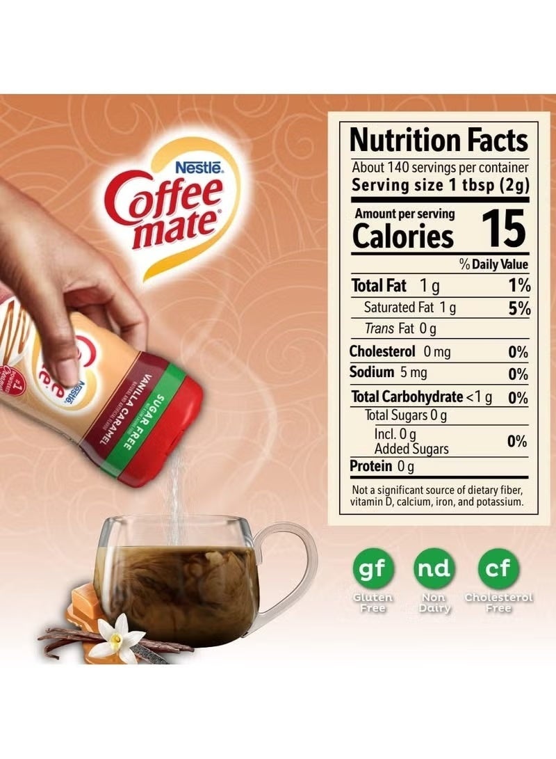 Nestle Coffee Mate Sugar Free Vanilla Caramel 289.1grams Pack of 1 - Image 3