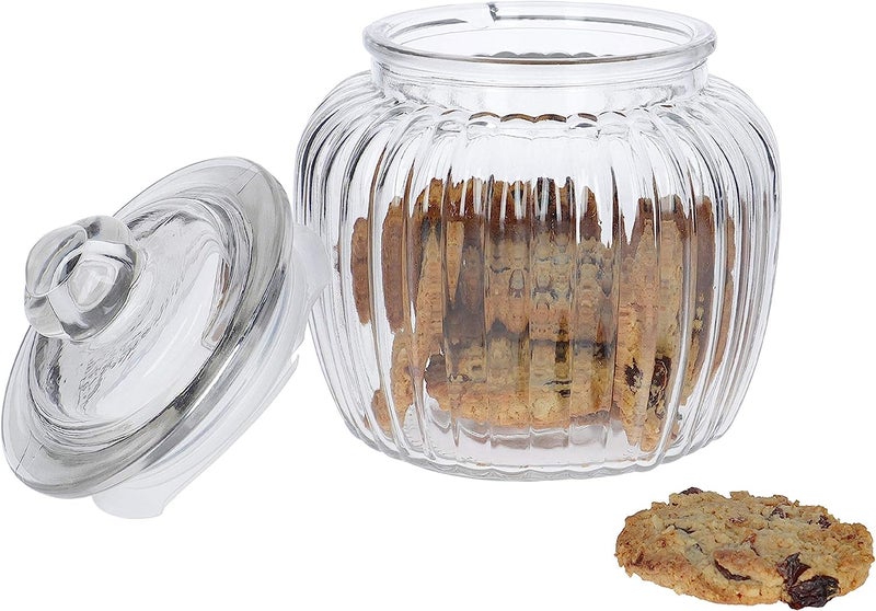 Incrizma Glassware - Imported Home Made Glass Storage Jar with Lid - 600 ml - Image 1
