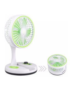 Desktop Fan Foldable Fan With LED Light Type-C Charging Folding Fan Portable Cooler Fan Low Noise Air Cooling Fan For Home Desk And Office