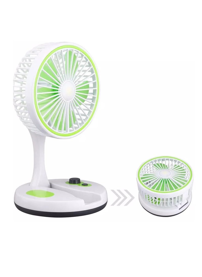 Yuwell - Desktop Fan Foldable Fan With LED Light Type-C Charging Folding Fan Portable Cooler Fan Low Noise Air Cooling Fan For Home Desk And Office - Image 1