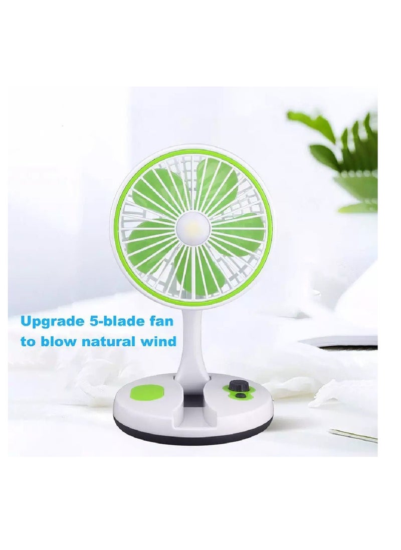 Yuwell - Desktop Fan Foldable Fan With LED Light Type-C Charging Folding Fan Portable Cooler Fan Low Noise Air Cooling Fan For Home Desk And Office - Image 1