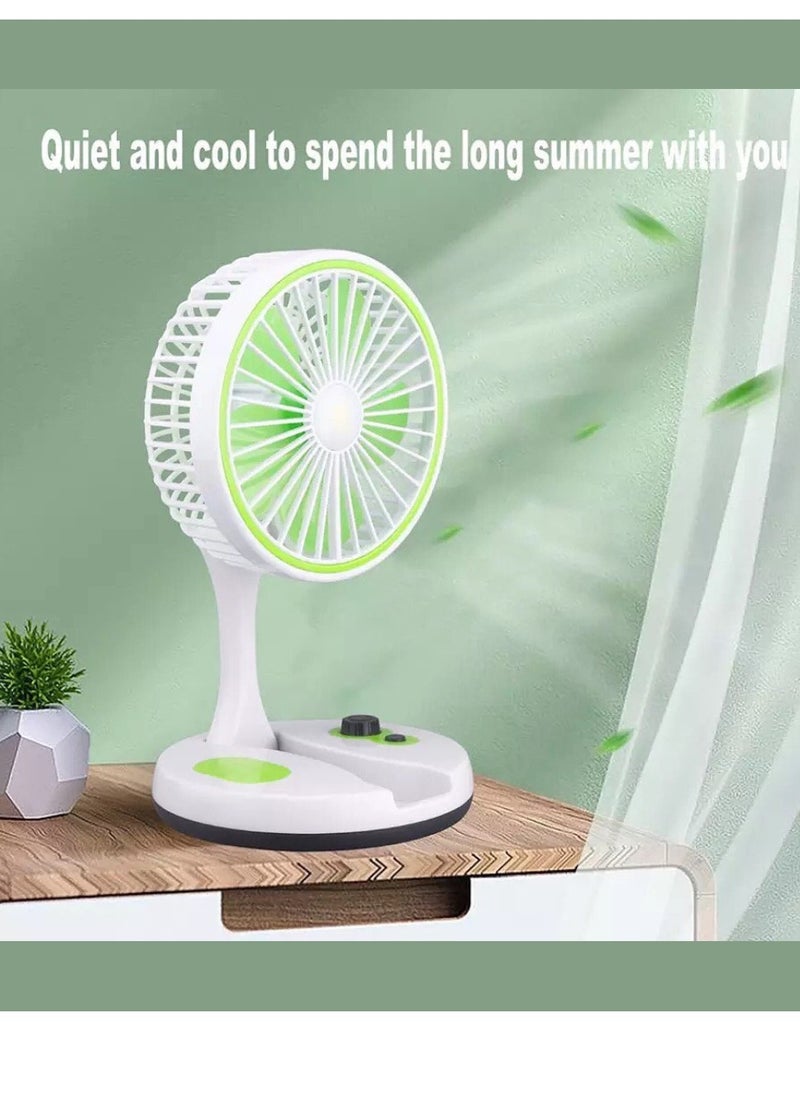 Yuwell - Desktop Fan Foldable Fan With LED Light Type-C Charging Folding Fan Portable Cooler Fan Low Noise Air Cooling Fan For Home Desk And Office - Image 1