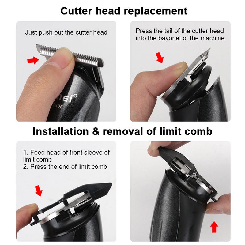 3 In 1 Electric Hair Clipper Razor Beard Shaver Nose Hair Trimmer Limit Comb Grooming - Image 2