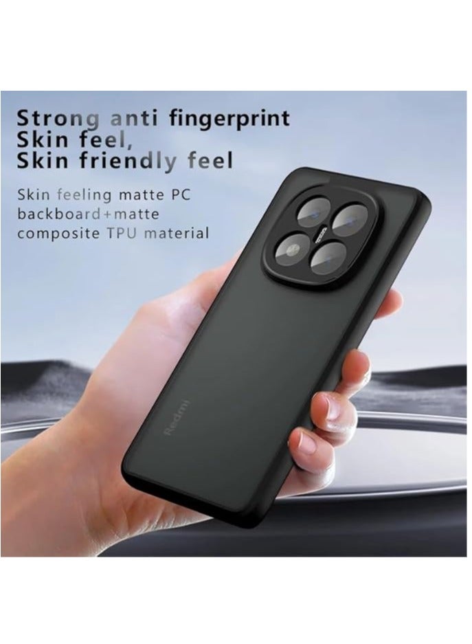 【1+1 Sets】 For Xiaomi Redmi Note 14 Pro+ 5G Case Cover  Screen Protector Frosted Translucent Back Protective Slim Phone Cover, Anti-Fingerprints, Anti-Fall Drop Protection，Tempered Flims - Image 3