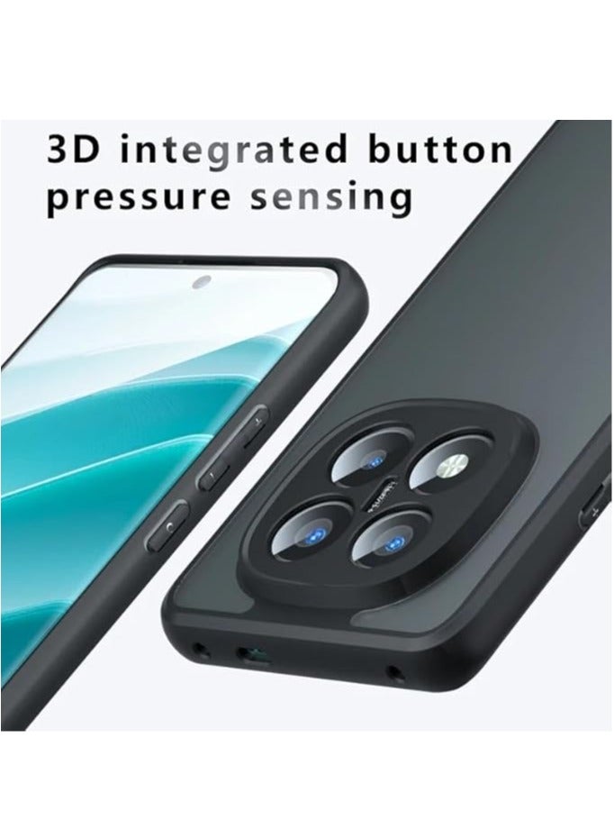 【1+1 Sets】 For Xiaomi Redmi Note 14 Pro+ 5G Case Cover  Screen Protector Frosted Translucent Back Protective Slim Phone Cover, Anti-Fingerprints, Anti-Fall Drop Protection，Tempered Flims - Image 4