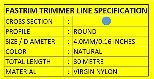 FASTRIM Round Nylon Grass Cutter Trimmer line (0.16inch, White, 30 metre) - Image 2