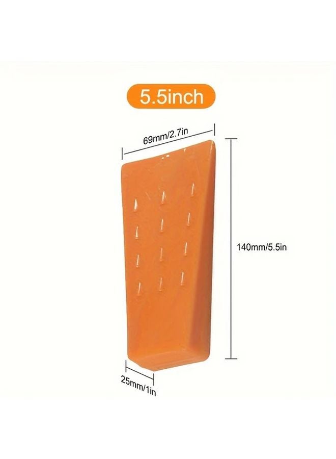 5.5 Inch Orange Plastic Logging Wedge For Tree Cutting And Wood Splitting - Image 1